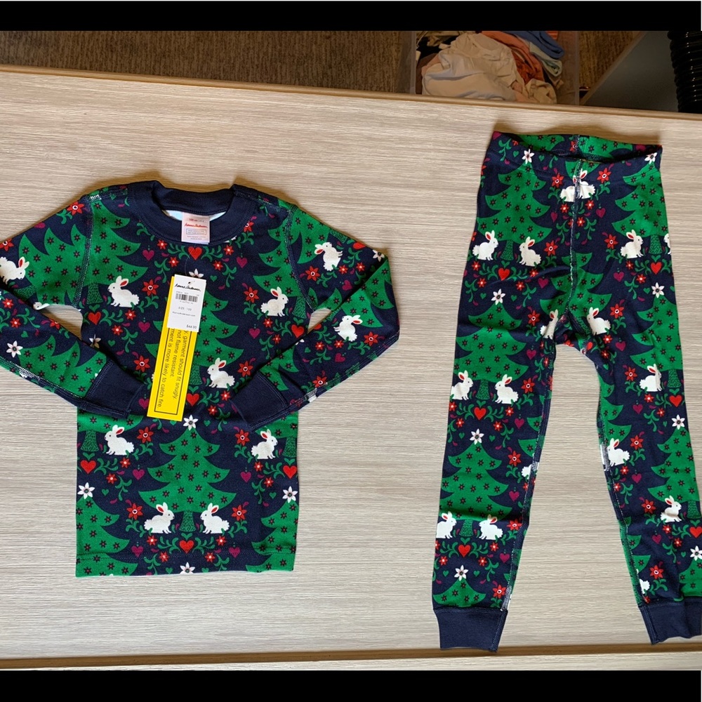 Hanna Andersson New NWT Bunny Tree Holiday Pajamas